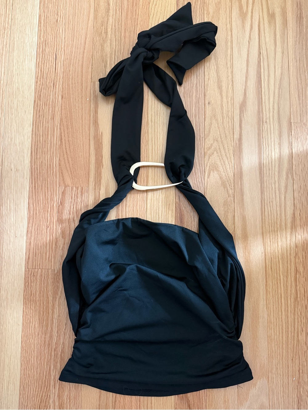 Peppermayo Black Top with Gold Accent